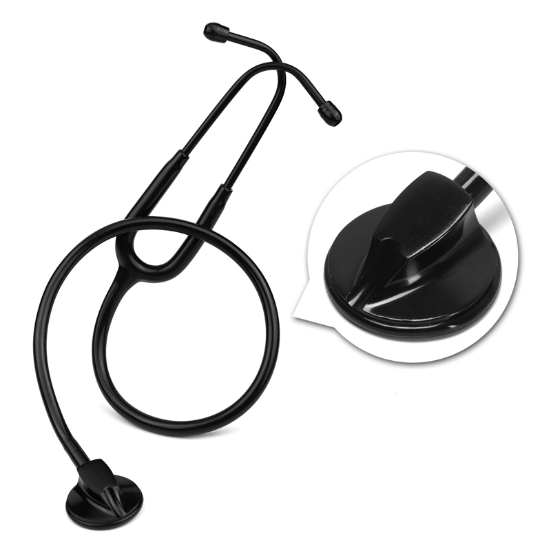 Medical Lab Science - Estetoscopio médico totalmente negro para cardiología,