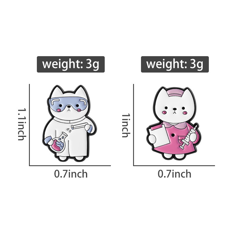 Broche esmaltado de gato médic - Medical Lab Supplies reseña y precio